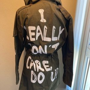 Melania jacket size L hundred percent cotton next Atlantic Hunter green